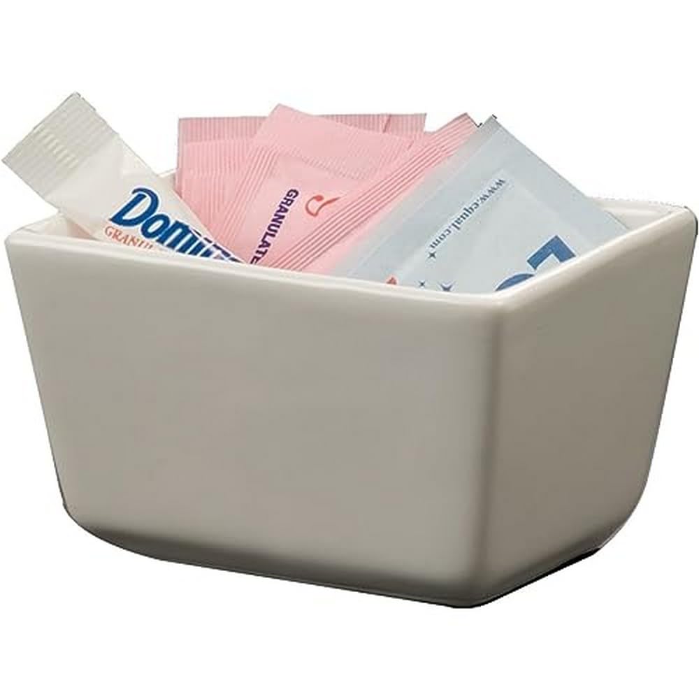 American Metalcraft Spp326 Ceramic Sugar Packet Holder, 3.5'' L X 2.5'' W, White