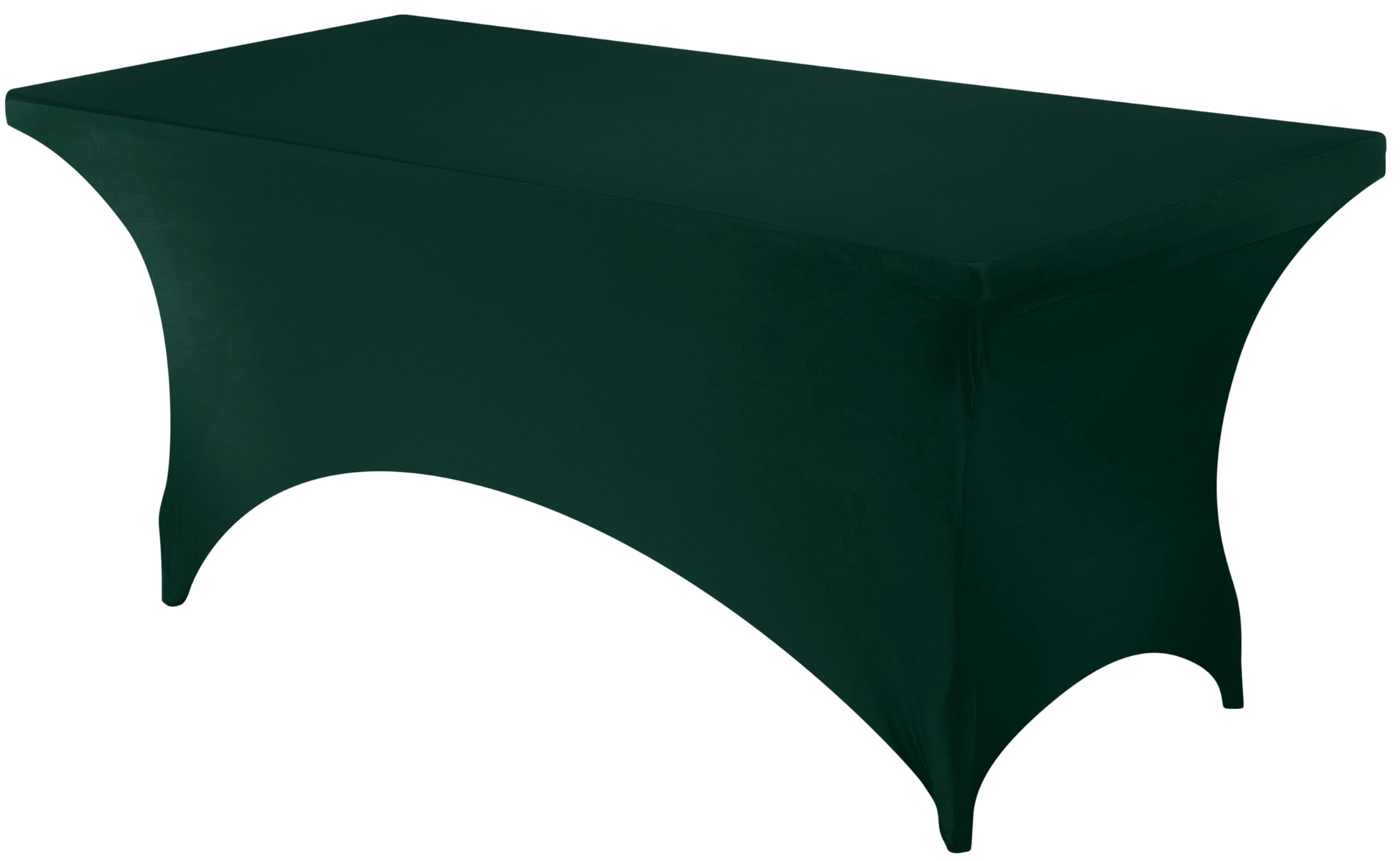 Utopia Kitchen Spandex Tablecloth 1 Pack [6Ft, Hunter Green] 200 Gsm Tight, Fitted, Washable And Wrinkle Resistant Stretch Recta