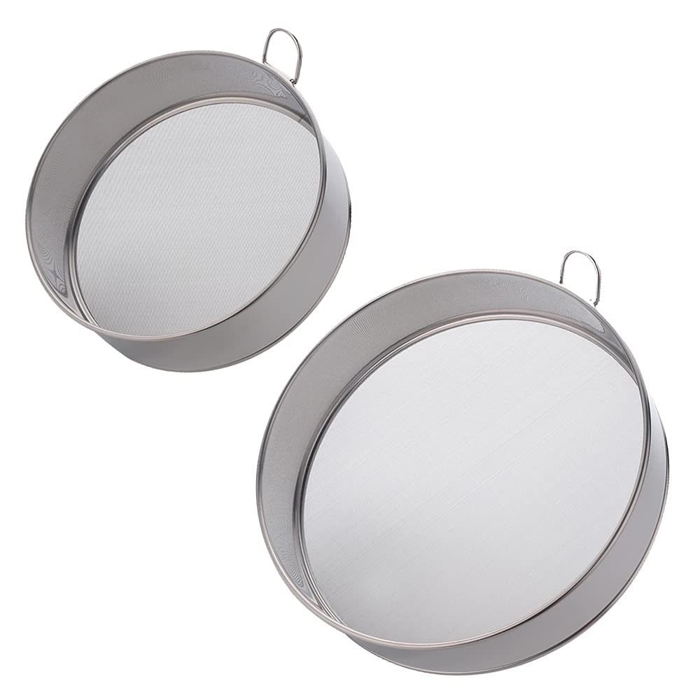 18/10 Stainless Steel Flour Sifter, Kitchen Cake Flour Fine 80 Mesh Strainers Sieve For Baking Cake Bread