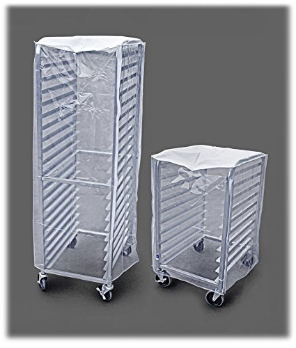 New Star Foodservice 36534 Commercial Sheet Pan Rack Cover, Pvc, 10-Tier, 28 X 23 X 33 Inch, Clear