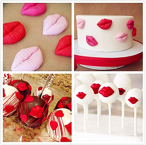 4 Hole Lips Kiss Collection Silicone Molds For Diy Fondant Candy Making Chocolate Mold Desserts Ice Cube Gum Clay Biscuit Plaste
