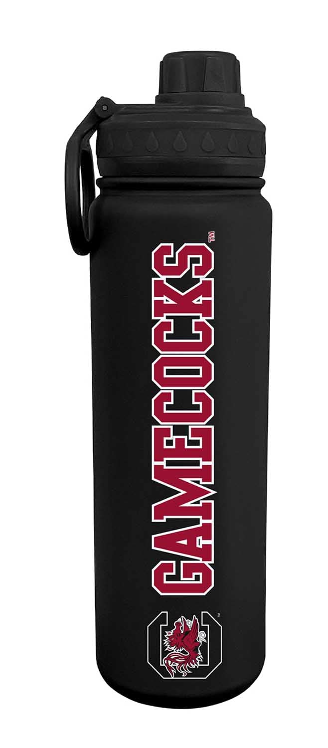 Campus Colors Ncaa Stainless Steel Water Bottle - Twist On Cap - 24 Oz - Carry Clip - Keeps Your Drinks Hot Or Cold For Hours (S
