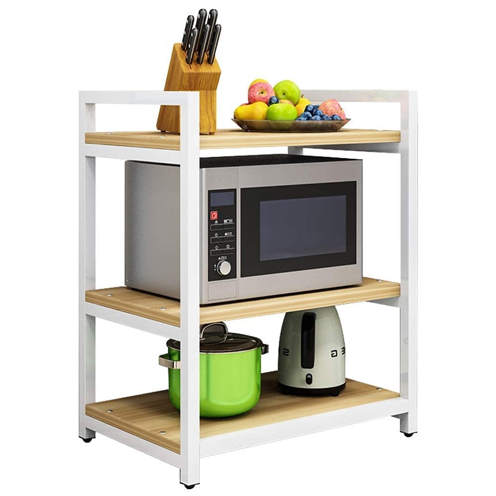 Indian Decor Xl46200 Kitchen Shelf 3 Layers Microwave Oven Rack FloorStanding Oven Rack Multifunction Coffee Machine|Bread Mach