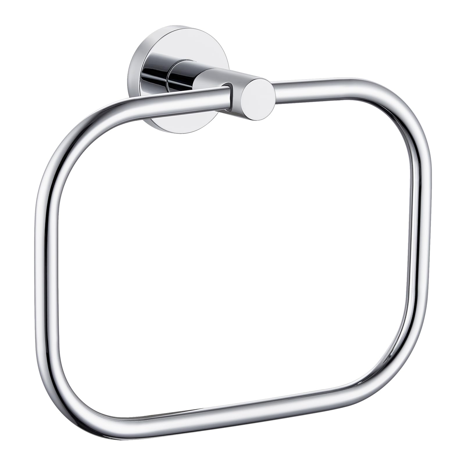 APLusee Chrome Bath Towel Ring, Stainless Steel Hand Towel Holder, Wall Mount