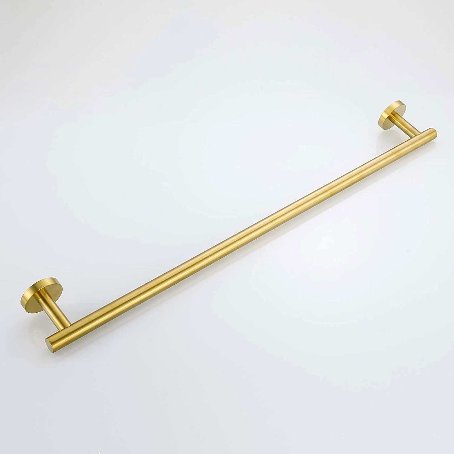 USHOWER Brushed Gold Towel Bar  24-Inch Towel Racks for Bathroom Wall-Mounted  SUS304 Stainless Steel Towel Rod Modern Home Decor (Total Length 27-Inch)