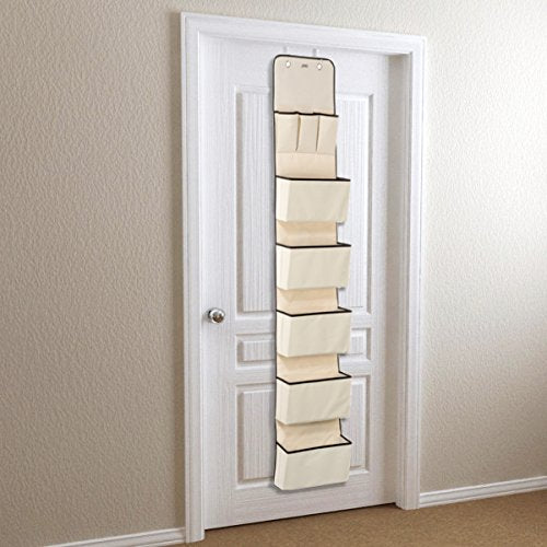 Over The Door Hanging Wall Organizer With 8 Pockets - Metal Hooks - Saves Space In Your Baby Nursery, Closet, Children'S Room Or
