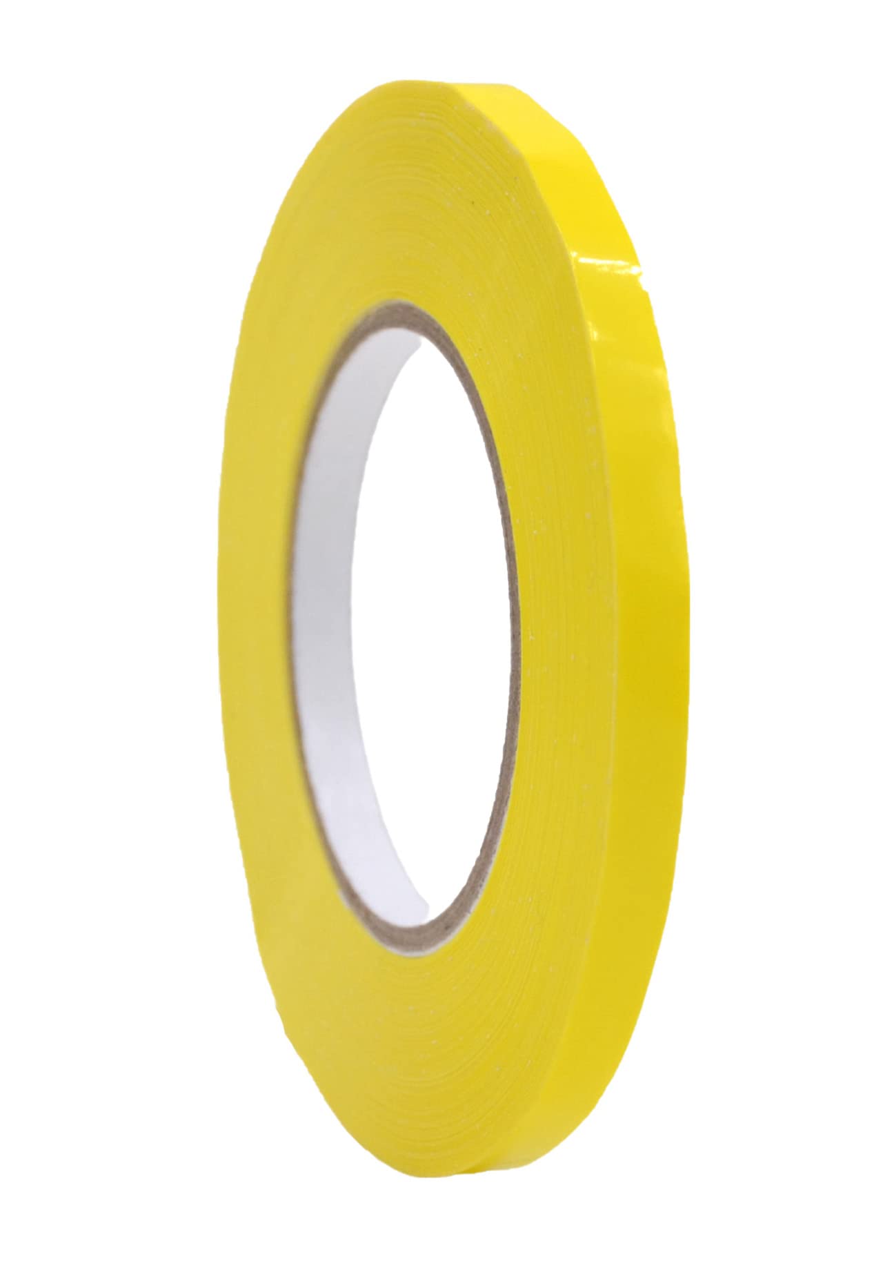 Wod Bstc24Pvc Yellow Produce Poly Bag Sealing Tape, 3/8 Inch X 180 Yds. For Packaging And Sealing Of Meat, Gifts, Or Ice Bags