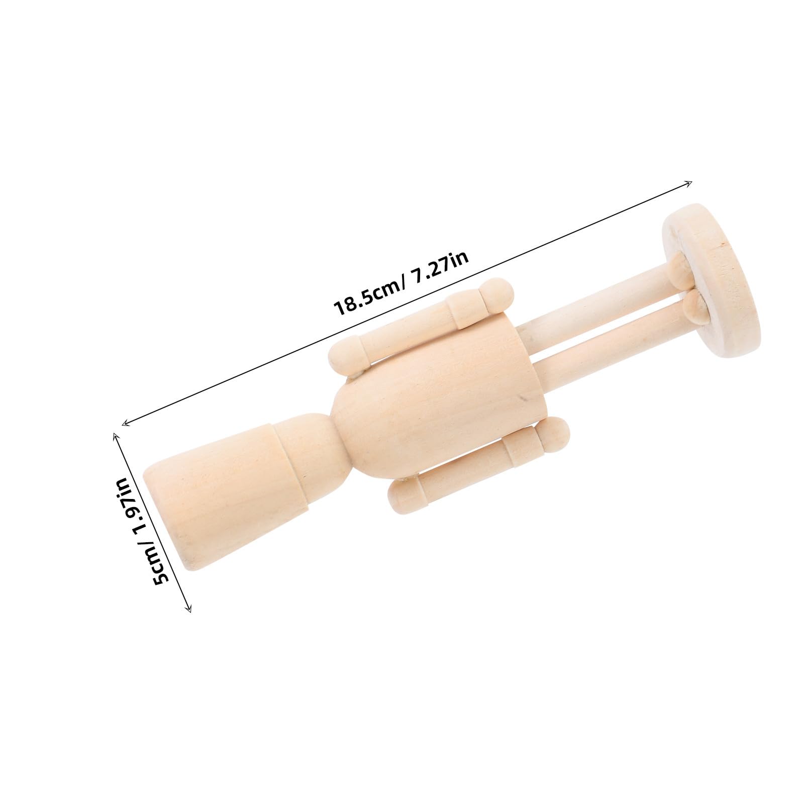 INOOMP Christmas Unfinished Nutcracker Figures Blank DIY Wooden Nutcracker Unpainted Walnut Soldier Ornament for Home Decor Kids