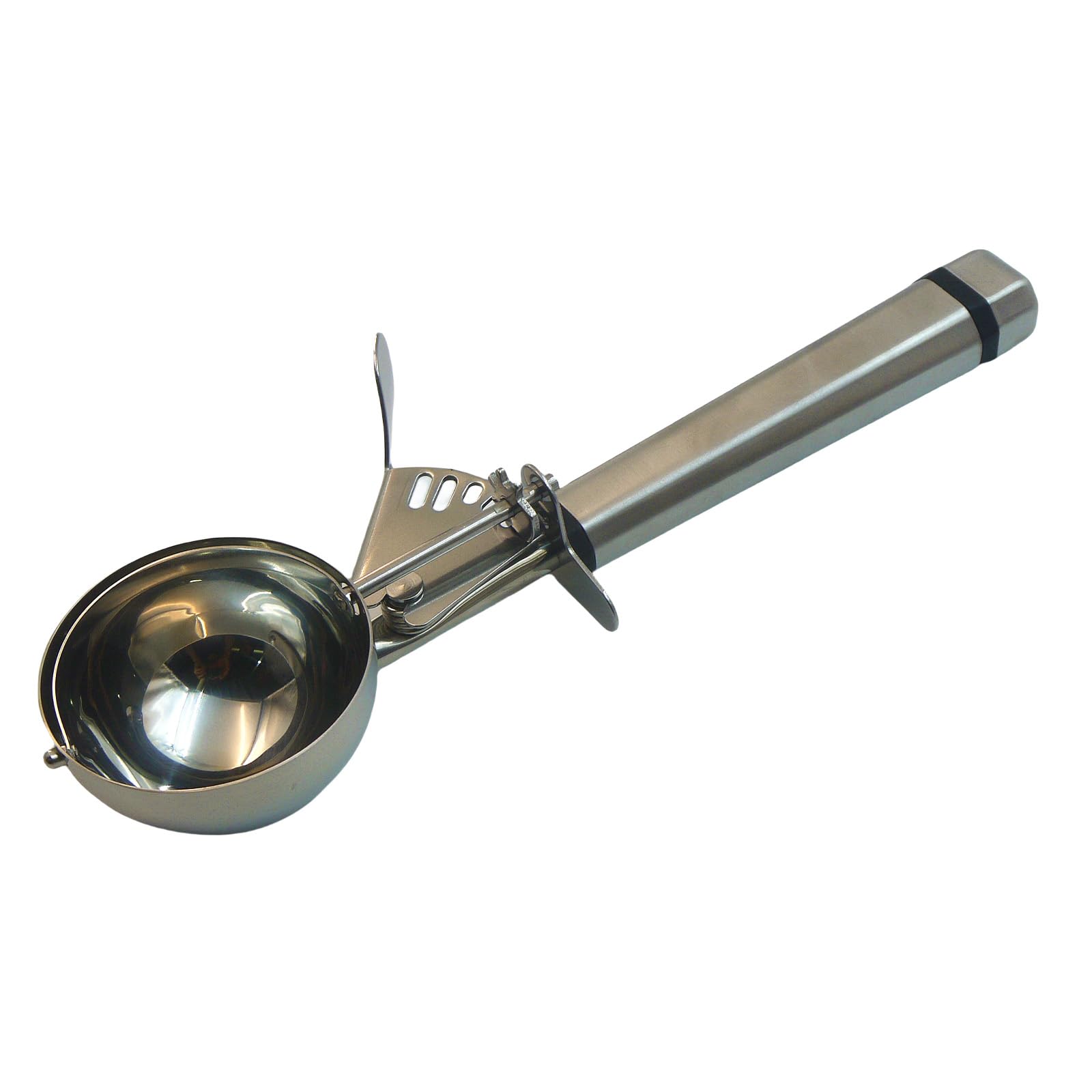 Portion Scoop with Stainless Steel Long Handle, #10 Trigger Release Disher Scoops, 3 1/4 OZ Cookie Dough Scoop for Portion Contr