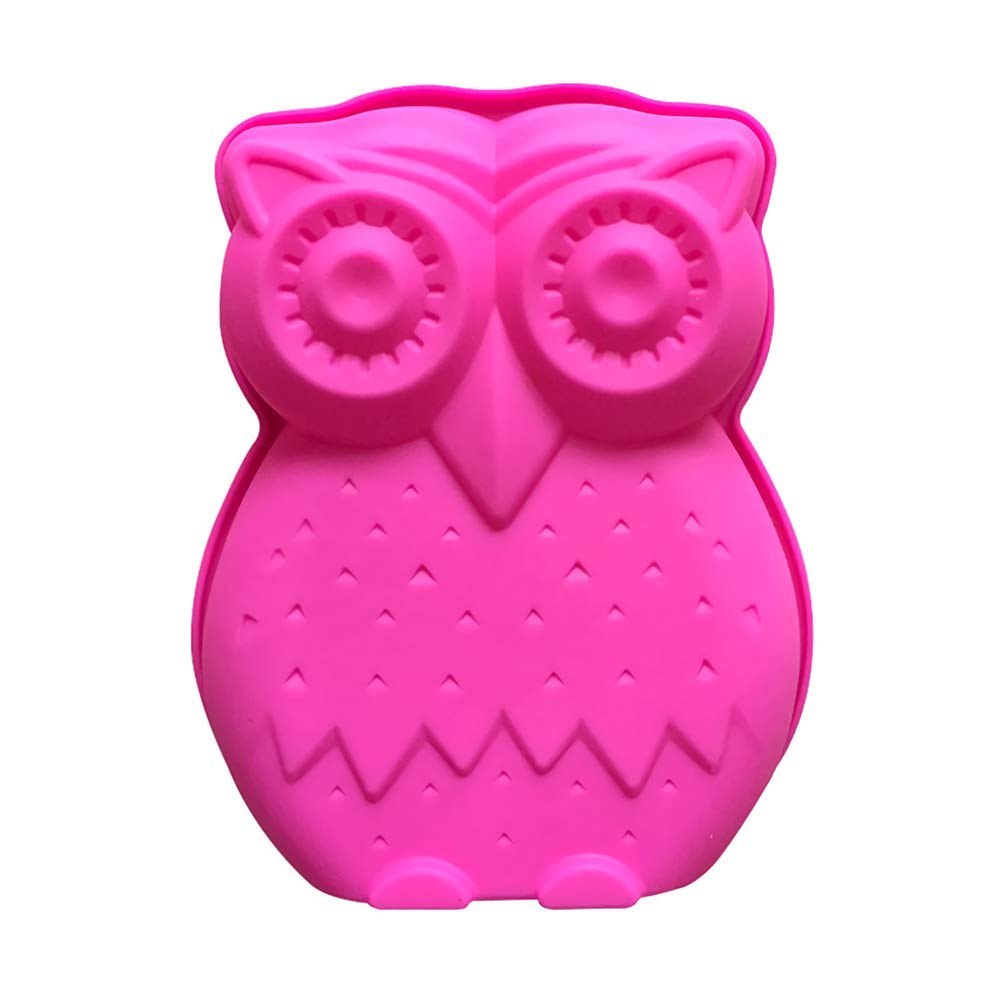 Mini Size Cute Owl Shape Silicone Cake Pan, Owl Mousse Cake Bread Pizza Baking Mold Jelly Silicone Mold Kitchen Bakeware Tools (
