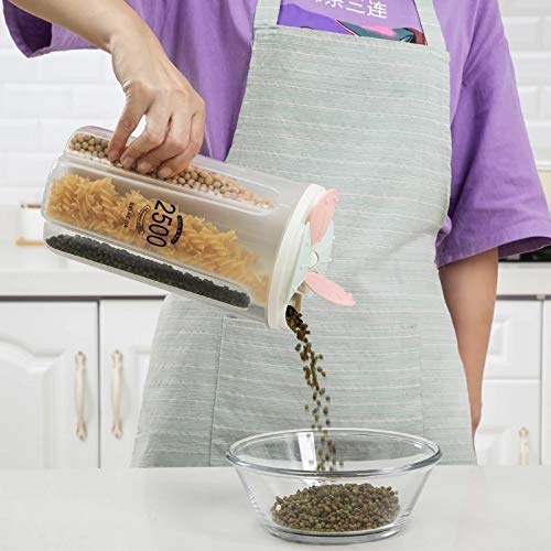 Anugrah Mart 2500 Ml 4 Grid Cereal & Dry Food Storage Containers, Airtight Lid Suitable For Kitchen Cereal, Flour, Sugar, Coffee