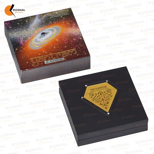 Kushal Creations 24K Gold Plated Ganesh Ji Charan Paduka