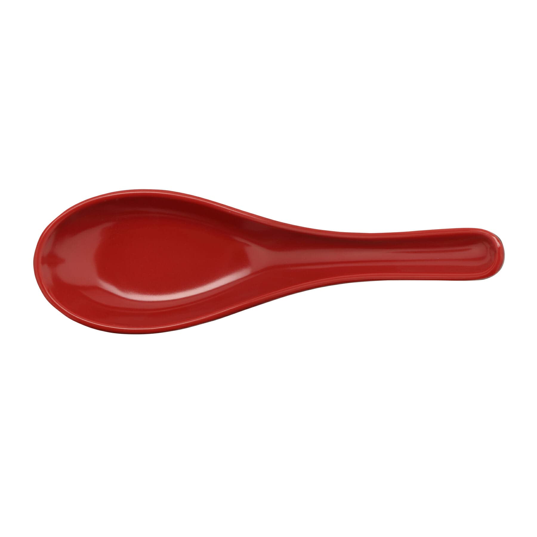G.E.T. 6026-Rb Red/Black 0.6 Oz. Soup Spoon, Break Resistant Dishwasher Safe Melamine Plastic, Fuji Collection (Pack Of 12)