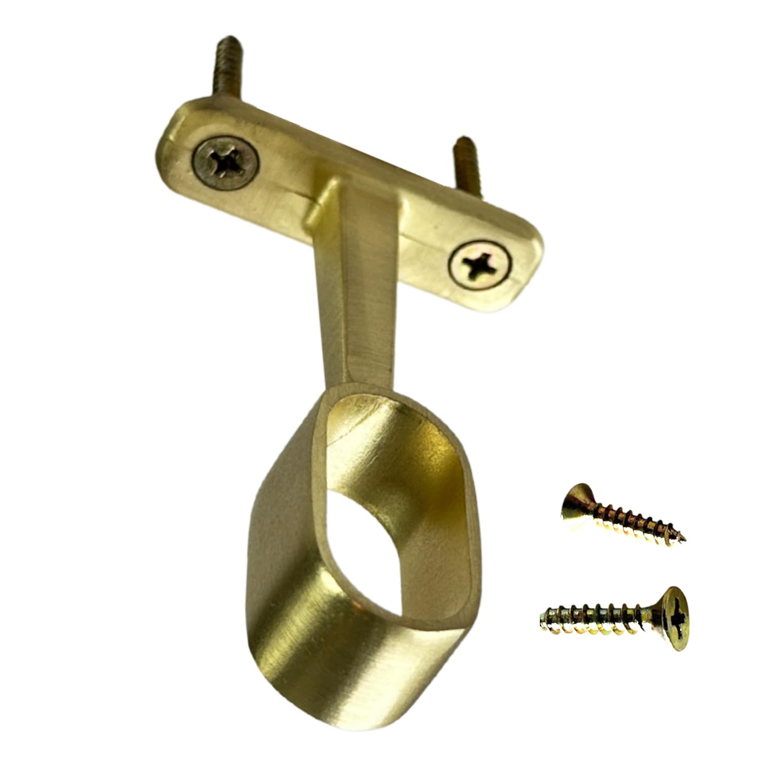 Desunia Oval Closet Rod Middle Support | Satin Brass | 1 Pack