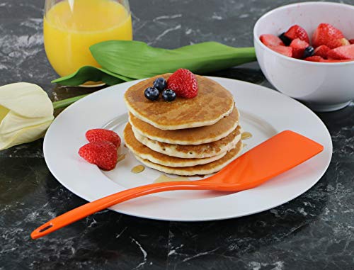 6 Piece Durable Melamine Spatula Set,Orange