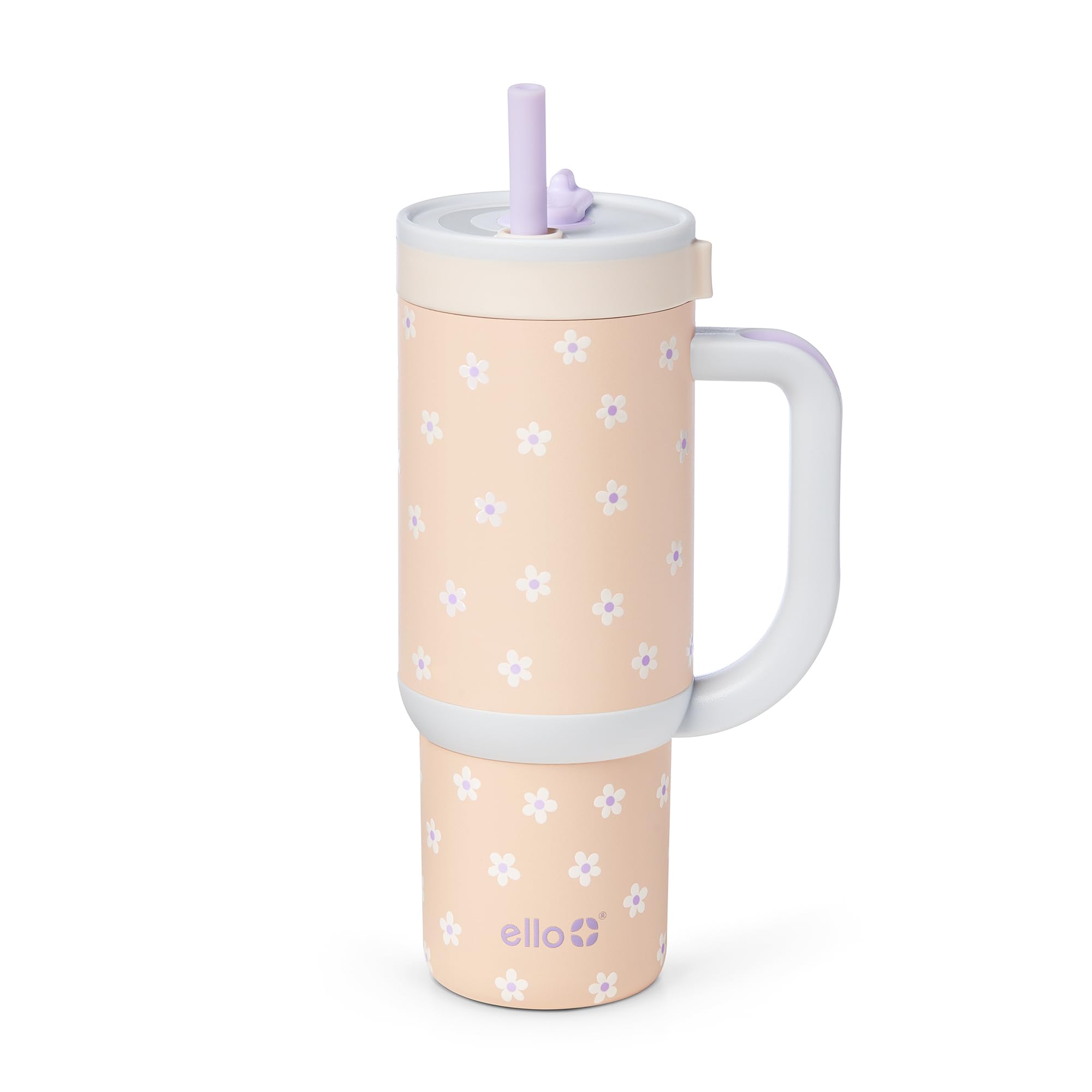 Ello Oasis 18oz Stainless Steel Tumbler - Orange Daisies