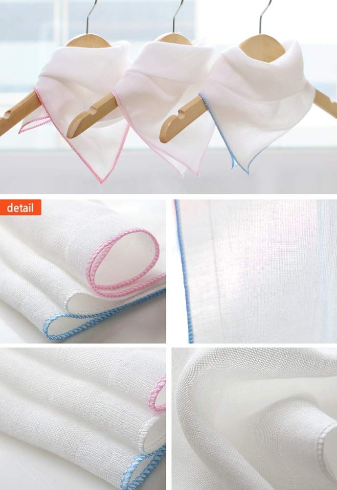 Angel-In-Moms [15 Packs] Natural Cotton 100% Soft Muslin Gauze Handkerchief, Face Washcloths, Makeup Remover Thin Towels, Wide S