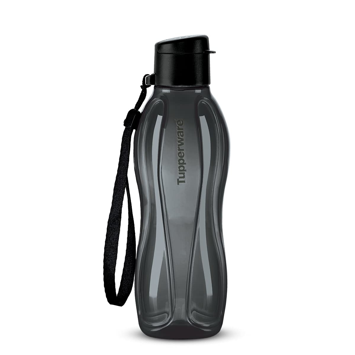 TUPPERWARE  Eco Twist Bottle, for Water, Ecological, Reusable, Official Tupperware Product, Portable, Capacity 500 ml, Black