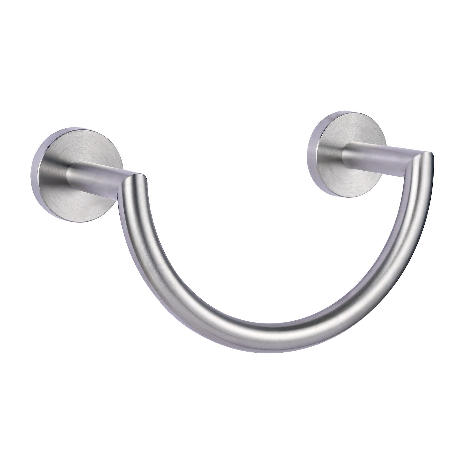 Houseaid Stainless Steel Towel Ring For Bathroom, Hand Towel Holder, Modern Semi-Circular Hand Towel Rack, Wall Mounted, Brushed