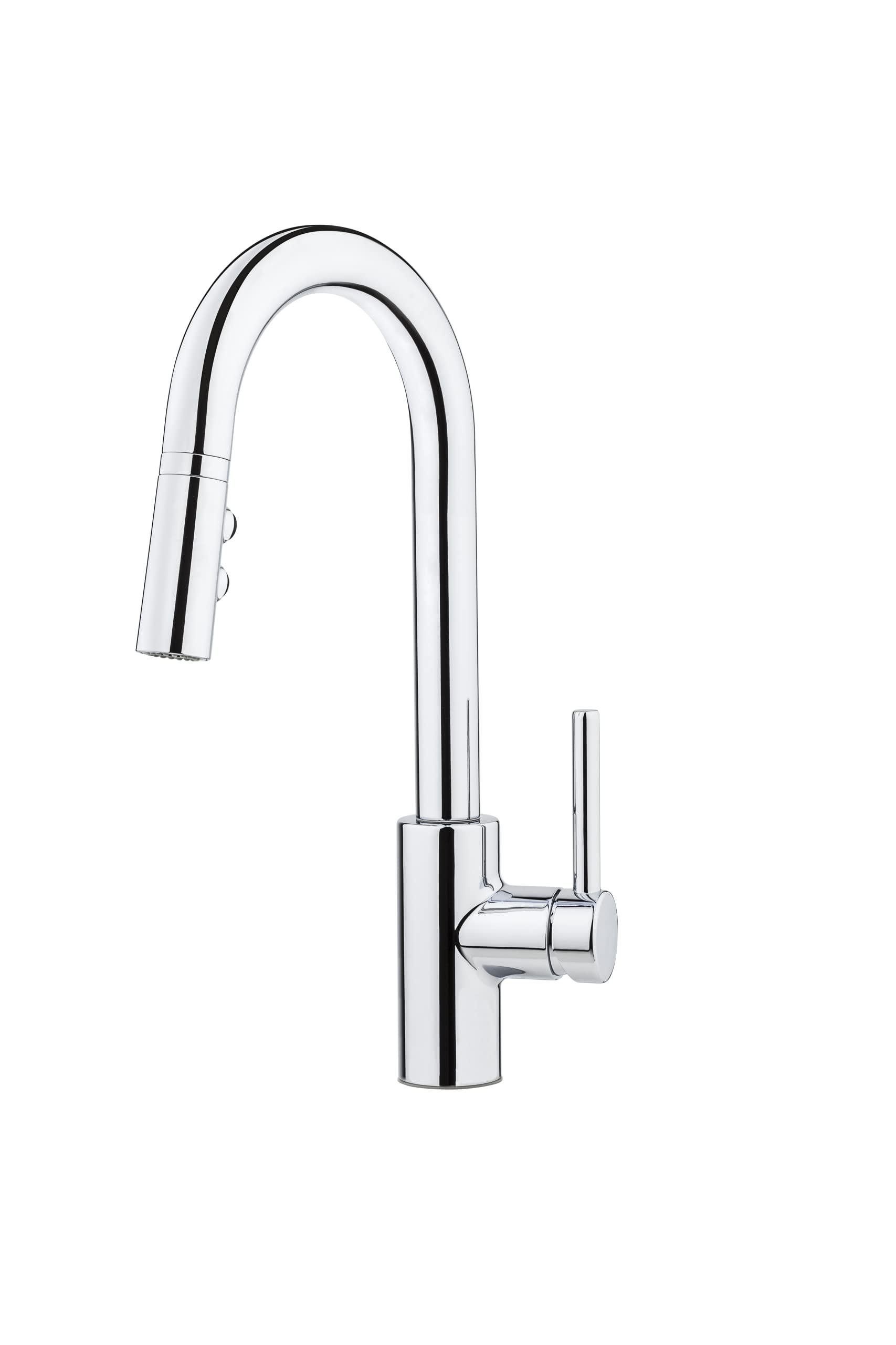 Pfister Stellen Bar Faucet With Pull Down Sprayer, Single Handle, High Arc, Polished Chrome Finish, Lg572Sac