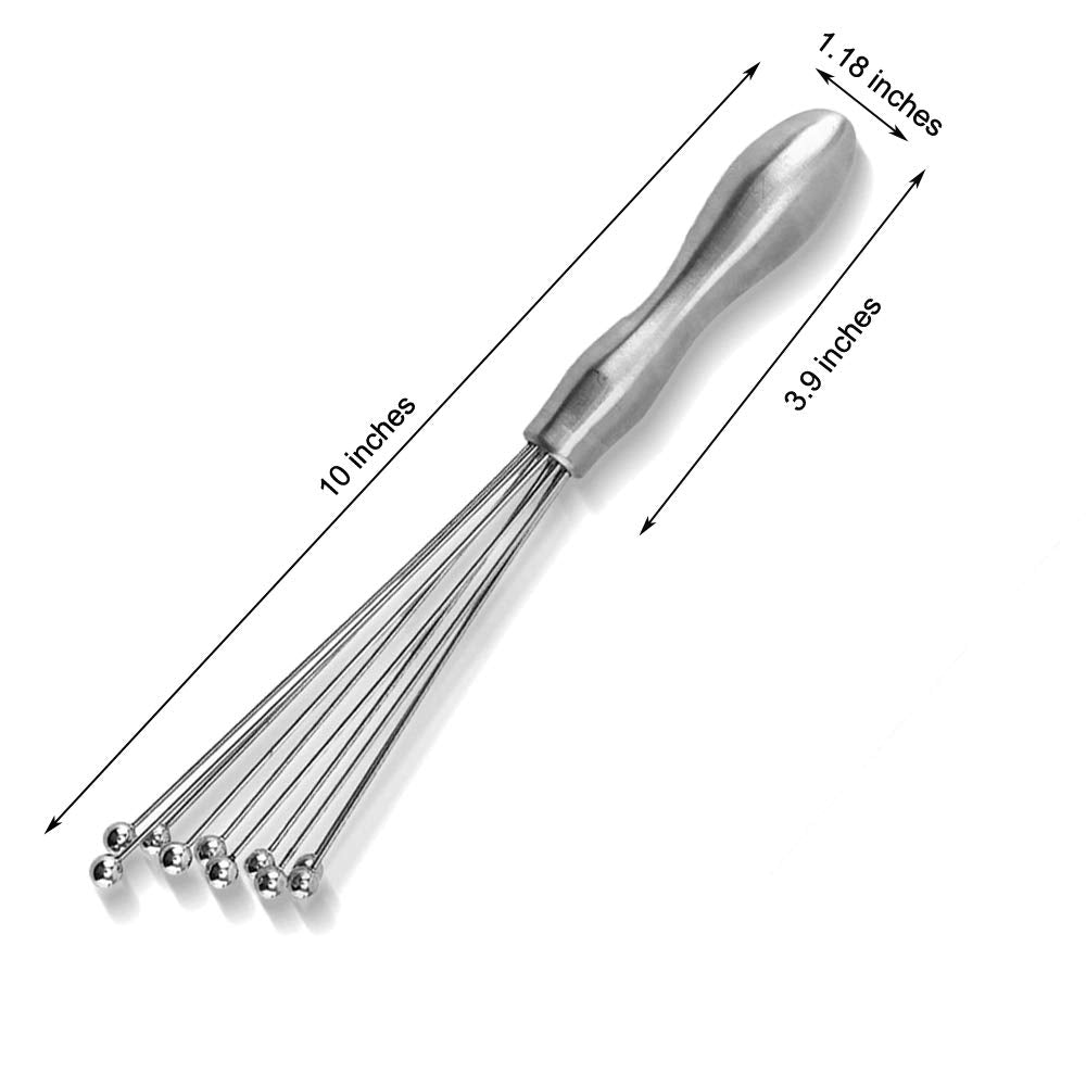Egg Whisks,10 Inch Stainless Steel Ball Whisk Egg Beater Manual Mixer For Sauces Cream Egg