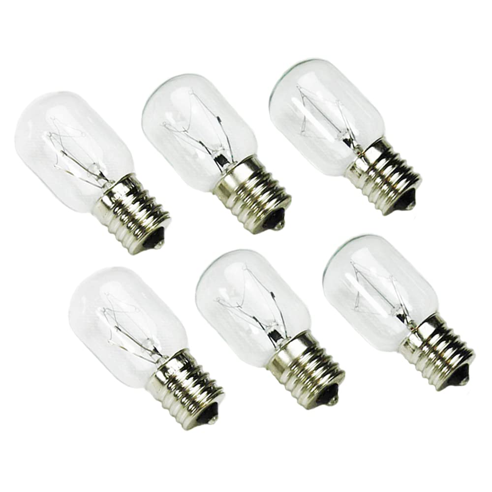 8206232A Microwave Oven Light Bulbs,6 Pack 40W 125V E17 Under Hood Microwave Oven Light Replacement Parts,Exact Fit For Whirlpoo