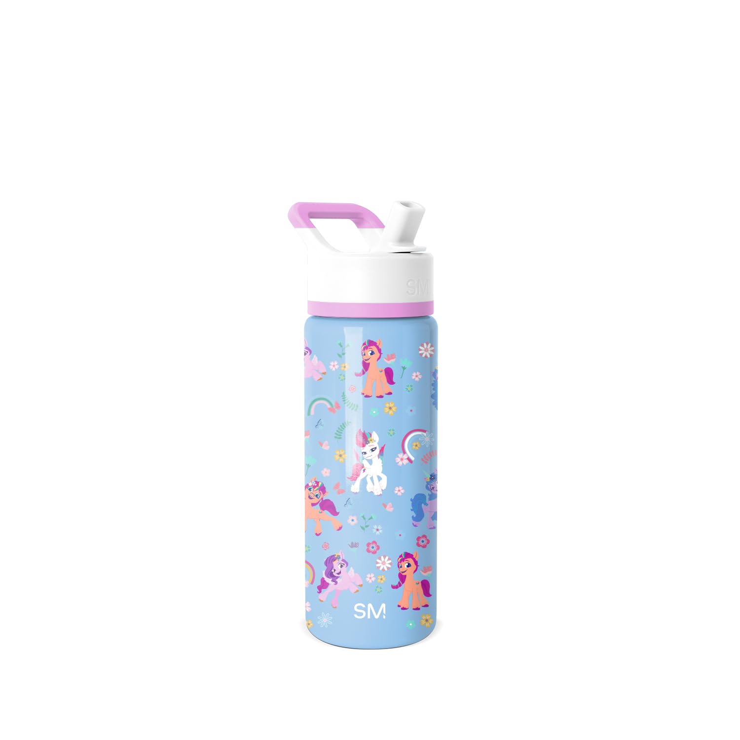 Simple Modern Kids Summit Water Bottle with Straw Lid | My Little Pony Kids 18oz Stainless Steel Cup Insulated Tumbler for Girls