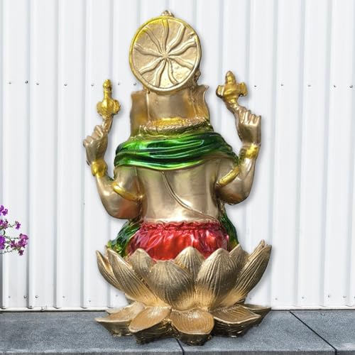 The Himalayan River Beautiful Resin Ganesh Ji Idol For Home Mandir | Decorative Figurine For Puja Room For Housewarming & Spirit