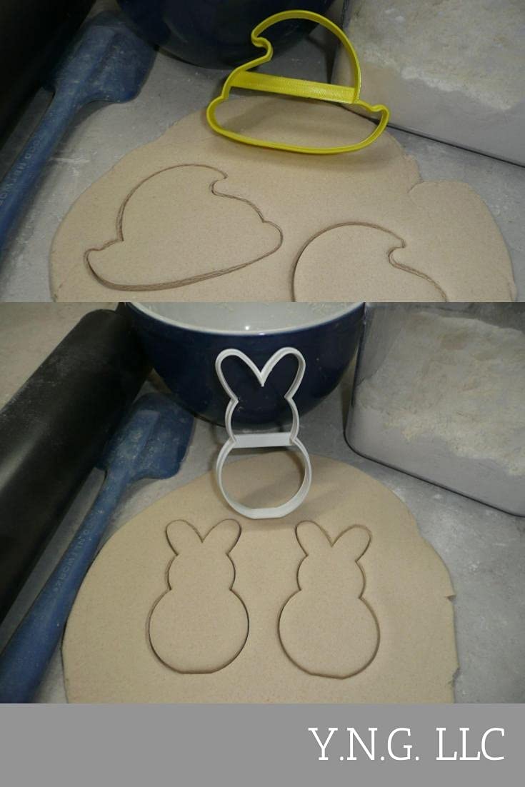 Easter Chick And Bunny Marshmallow Candy Set Of 2 Cookie Cutters Made In Usa Pr1549