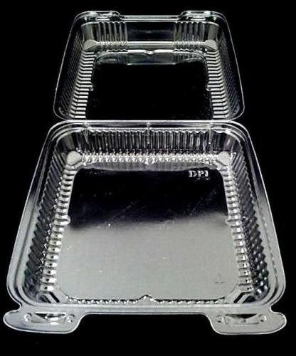 Durable Packaging 8 X 8 X 3 Clear Hinged Plastic Food Bakery Take-Out Container (Pack Of 25)