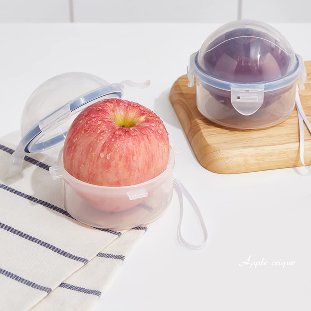 Ayccnh 2 Pack Onion Storage Container And Tomato Lemon Apple Produce Saver Holder, Portable Fruit And Vegetable Food Storage Kee