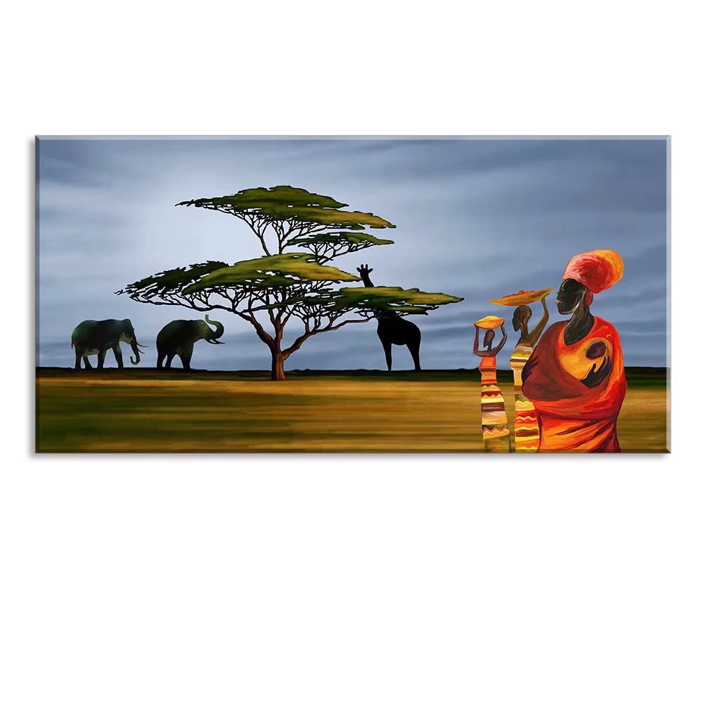 Bedroom Wall Decor Of Waterproof Black Girl Wall Art, Bathroom Decor Wall Art By Original African Cultural Elements, Wall Art Fo