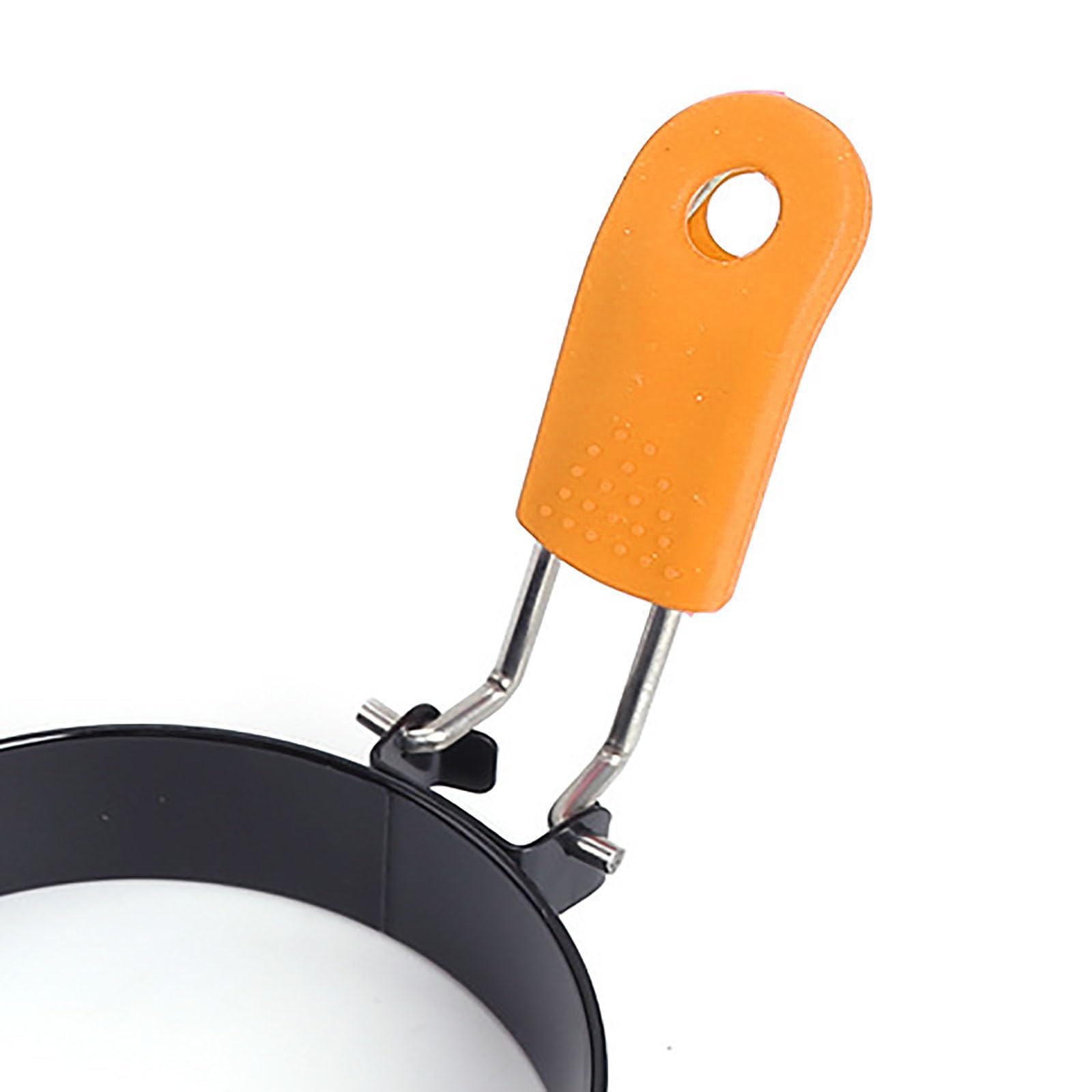 Egg Rings 2 Pack 6'' Pancake Mold Nonstick Round Pancake Egg Mold With Silicone Handle Stainless Steel Frying Eggs Ring For Grid