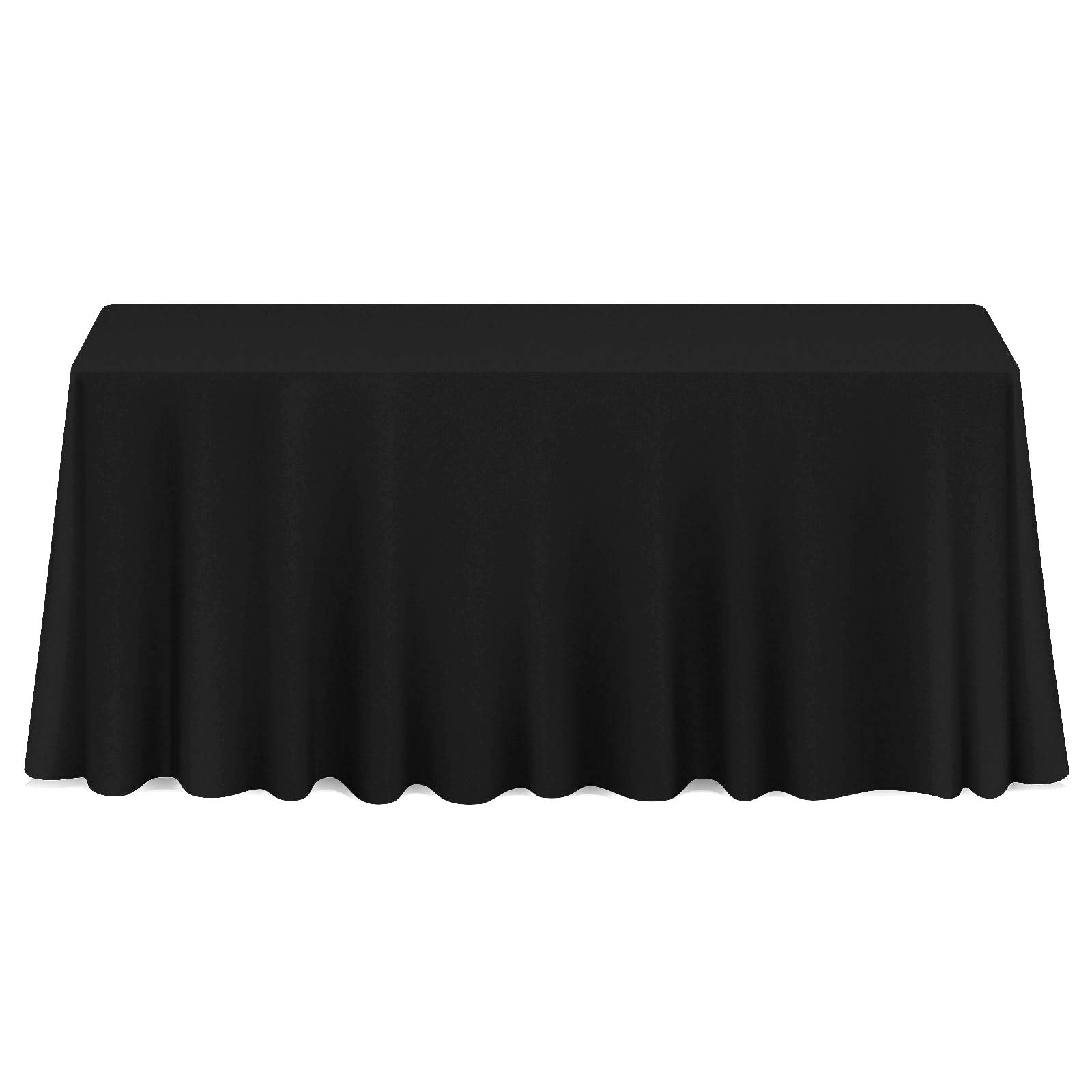 Lann'S Linens - 90 X 132 Premium Tablecloth For Wedding/Banquet/Restaurant - Rectangular Polyester Fabric Table Cloth - Blac