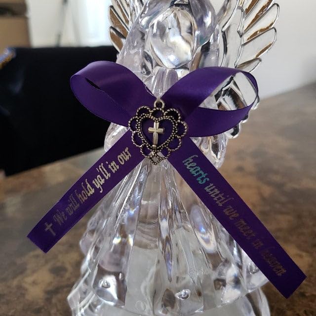 25 Personalized Ribbons Bows For Wedding Bridal Shower Favor Party Anniversary Baby Shower Gender Reveal Memorial Or Funeral (Ro