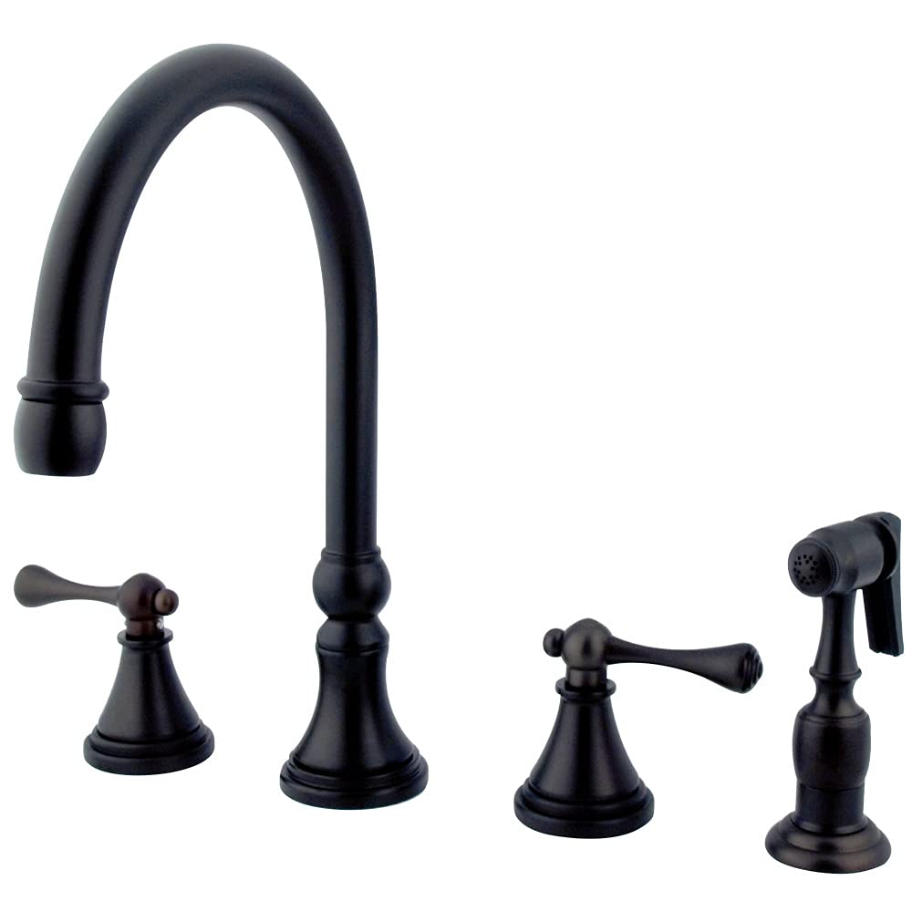 Kingston Brass KS2795BLBS Widespread Kitchen Faucet  Oil Rubbed Bronze