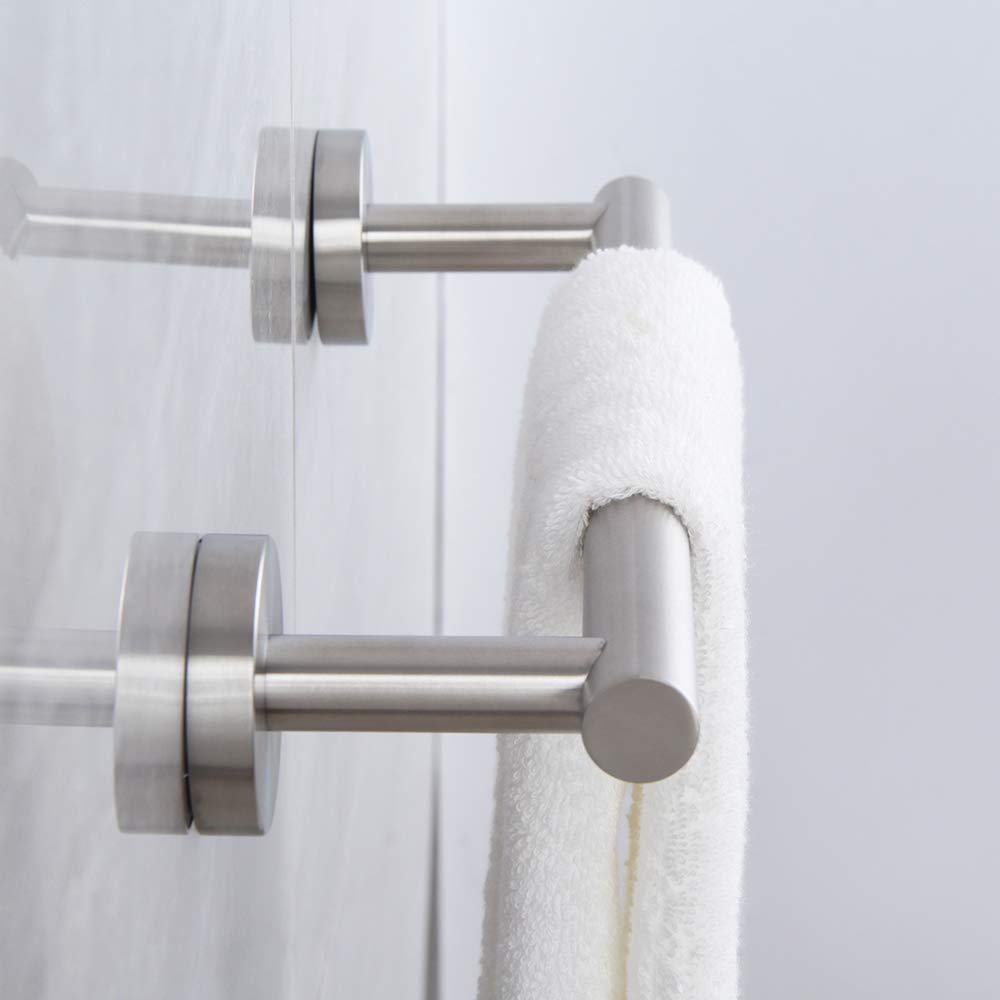 Kimzcn Sus 304 Stainless Steel 12-Inch Hand Towel Bar Bathroom Towel Holder Kitchen Dish Cloth Hanger Rustproof Wall Mount Brush