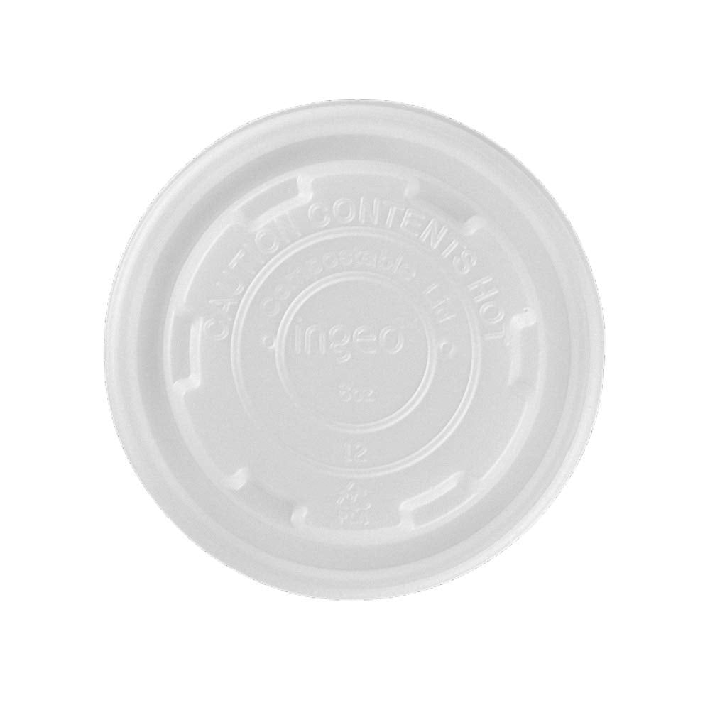 Karat Earth KE-KDL90 8 oz Paper Food Containers Compostable Flat Lids (Pack of 1000)
