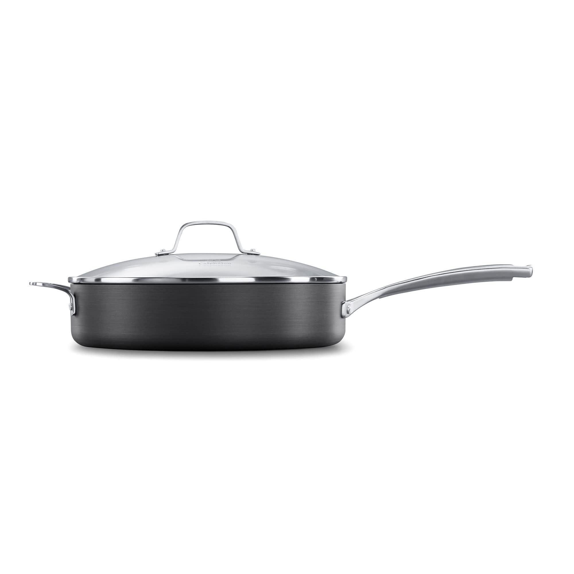 Calphalon 1943875 Classic Nonstick Saute Pan With Cover, 5 Quart, Grey