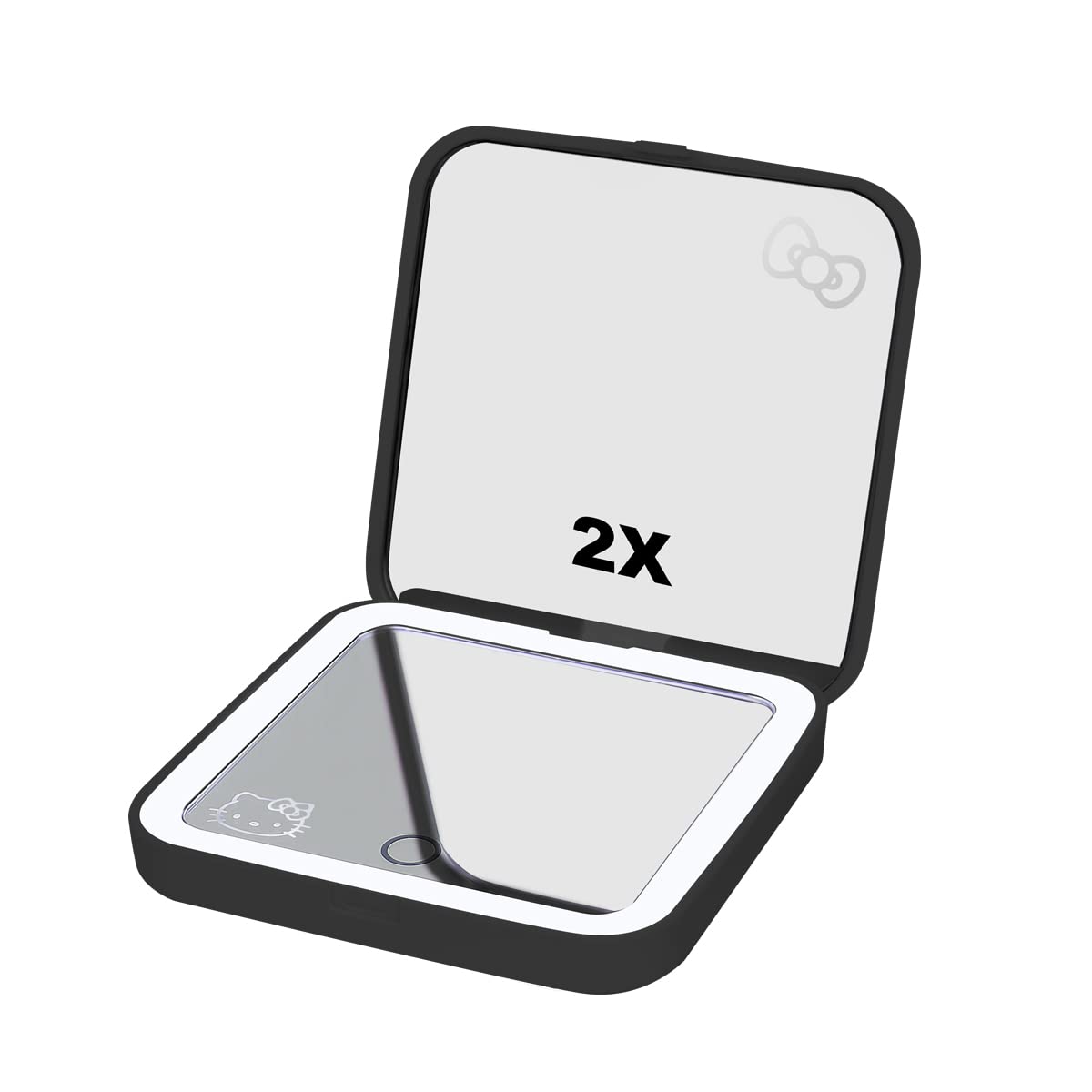 Impressions Vanity Hello Kitty Supercute Compact Mirror With Touch Sensor Switch For Adjustable Brightness, Lighted Makeup Mirro