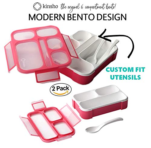Bento Lunch Box And Mini Snack Container Set For Kids Women | Small And Large Leakproof Boxes For Lunches At Work School Daycare