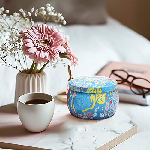 Scented Candles Gift Sets, Soy Wax 4.4 oz Portable Travel Tin Candles Women Birthday Gift Stress Relief Sweet Fragrance Home Aro
