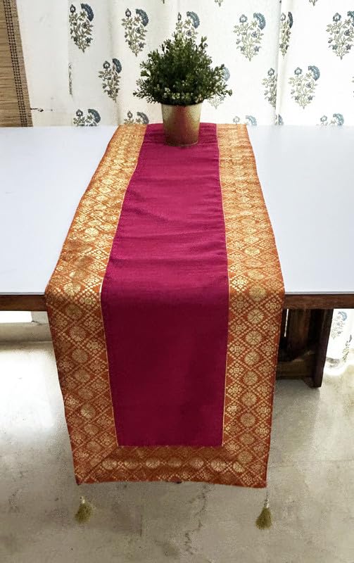 Jacquard Silk 12x70 inch Table Runner 1 pc