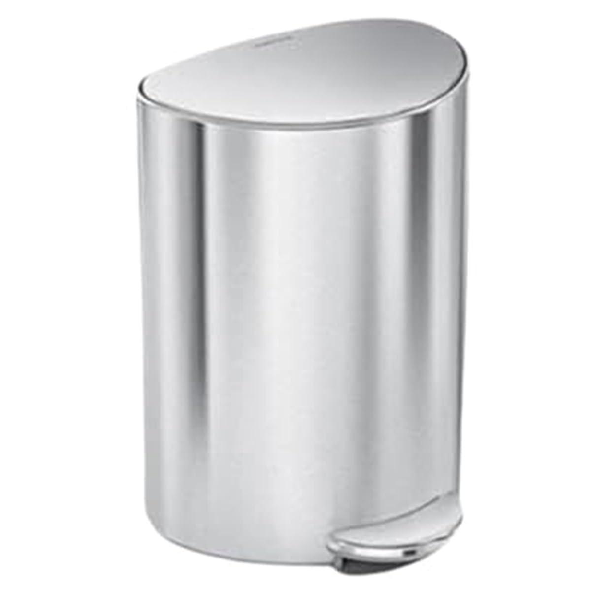 simplehuman 6L semi-Round Step can, Brushed Stainless Steel