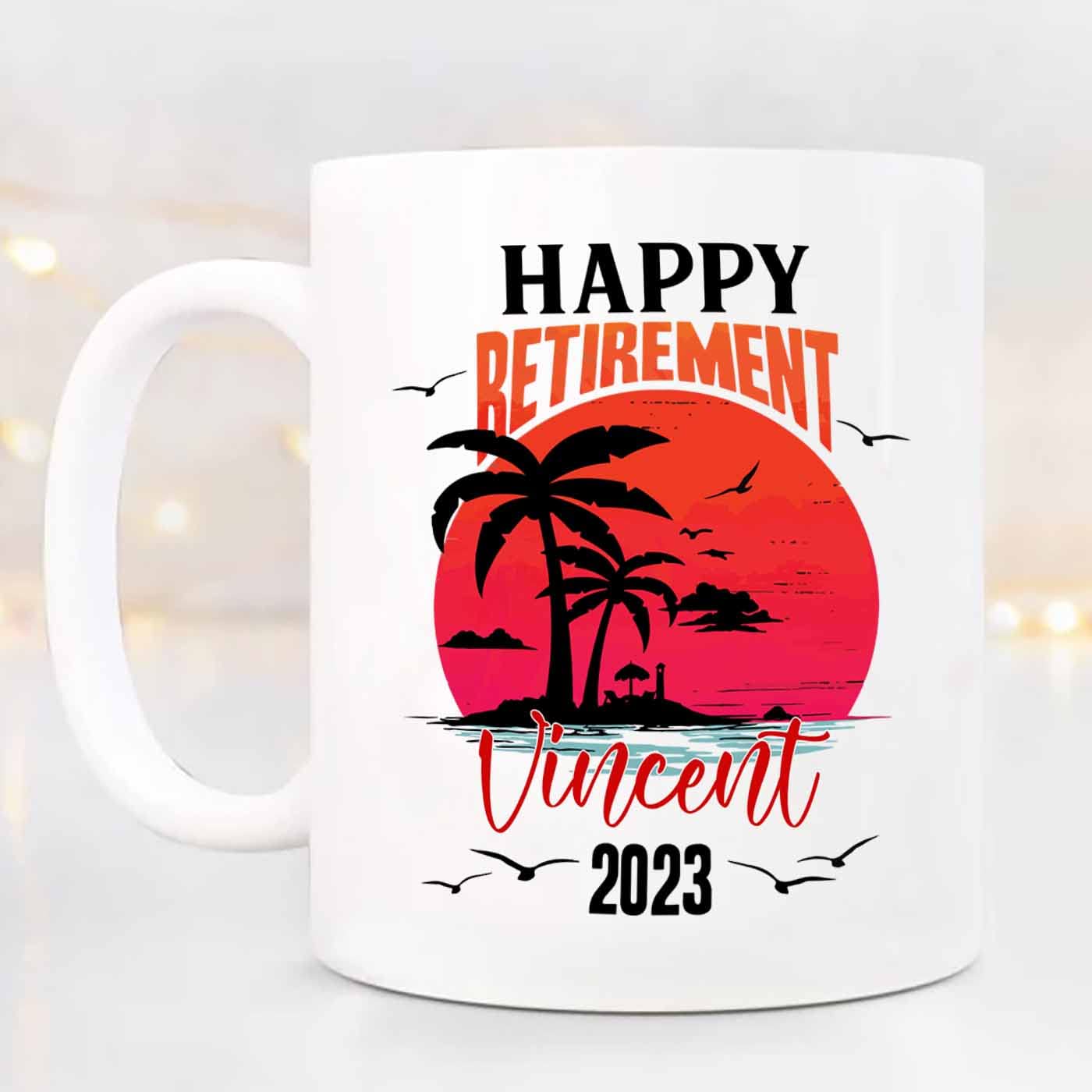 Custom Happy Retirement White Mug 11 Oz 15 Oz, Personalized Name Year Coffee Mug Gift For Retired Employee May You Be Proud Of T
