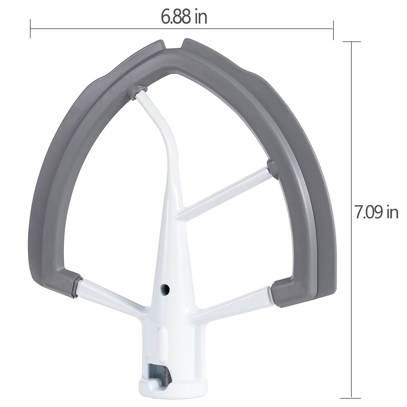 ORIEMARS 6QT Flex Edge Beater for KitchenAid Mixer - 6.89" W x 7.09" H, Silicone Edge Scraper, As Picture