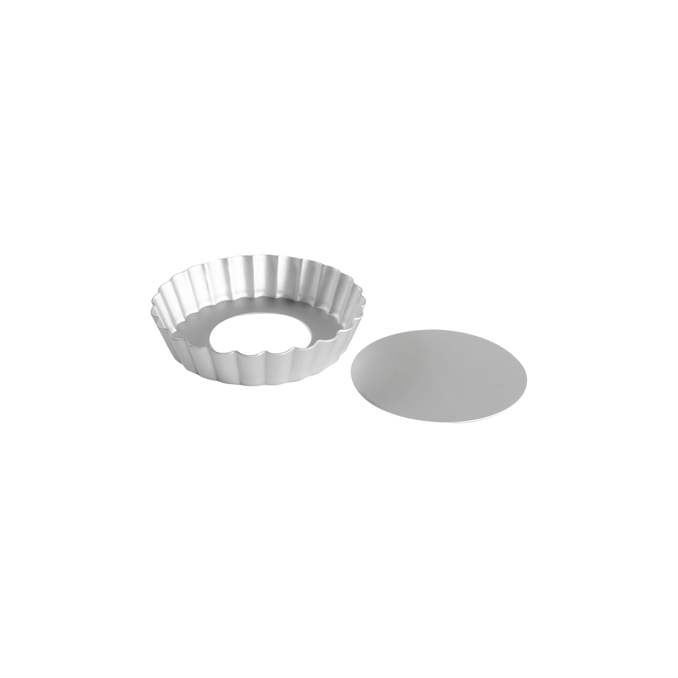 Fat Daddio'S Pft-425 Round Fluted Tart Pan With Removable Bottom, 4.25 X 1 Inch