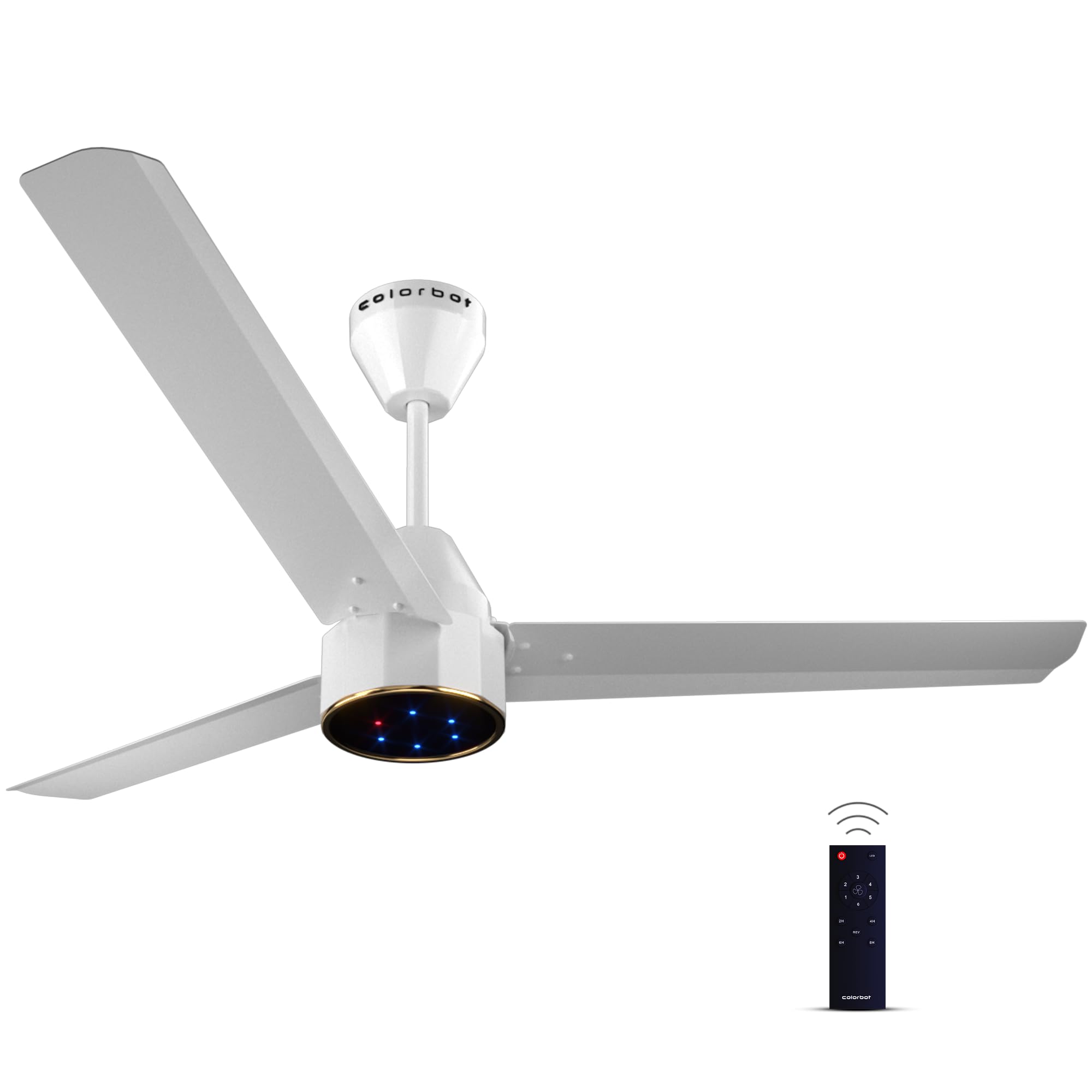 Colorbot Knoxx Bldc Ceiling Fans 1200Mm | Bee 5 Star Rated | 370 Rpm | Savings Up To 65% | Remote Control (Boost, Timer, Led, Re