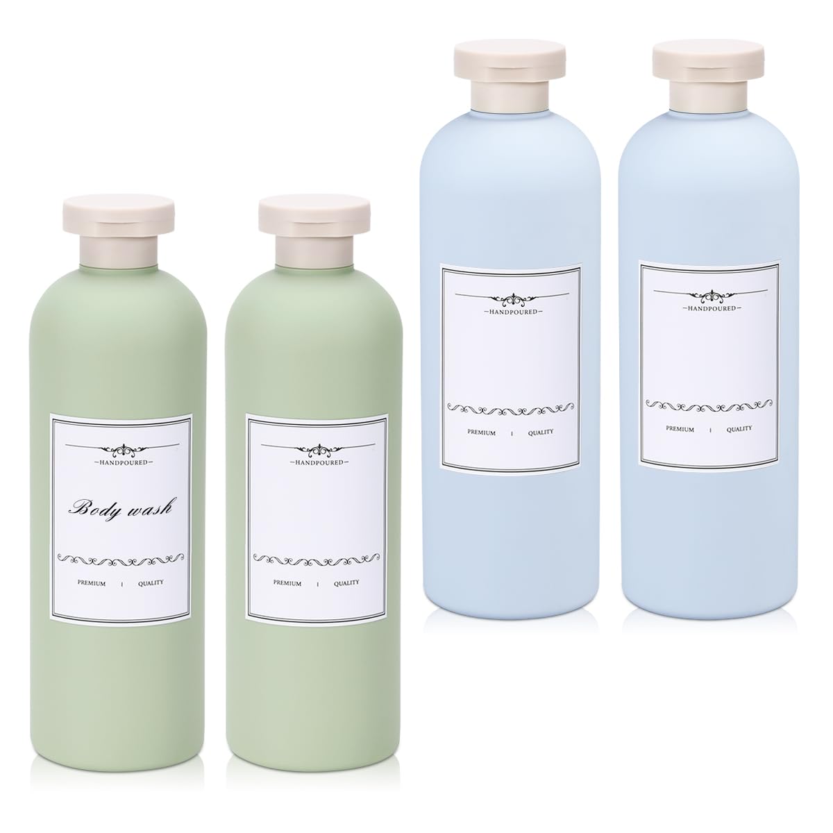 Umetass Travel Shampoo Bottle, Empty Plastic Squeeze Bottles 13.5Oz With Flip Cap, Lotion Container For Toiletries Travel Size S