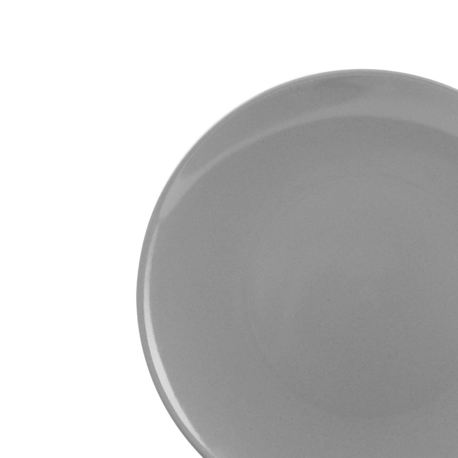 Amazon Basics 18-Piece Stoneware Dinnerware Set - Smokey grey, Service for 6
